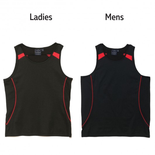 Black Red Teammate Singlet Image